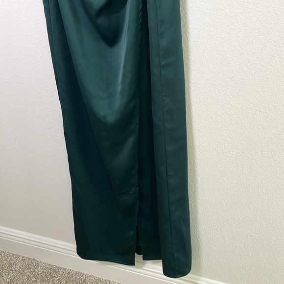 Lulus Eternal Heart Emerald Green Satin Maxi Dress | Size Small - Picture 8 of 11